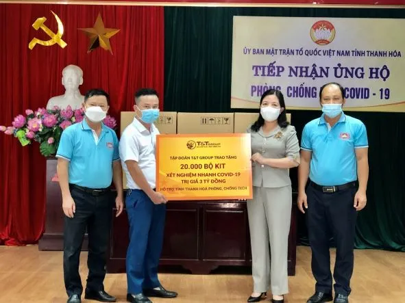 T&T Group tặng 50.000 bộ kit xét nghiệm nhanh Covid-19 trị giá 7,5 tỷ đồng cho Thanh Hoá và Kiên Giang ảnh 1 T&T Group tặng 50.000 bộ kit xét nghiệm nhanh Covid-19 trị giá 7,5 tỷ đồng cho Thanh Hoá và Kiên Giang ảnh 1