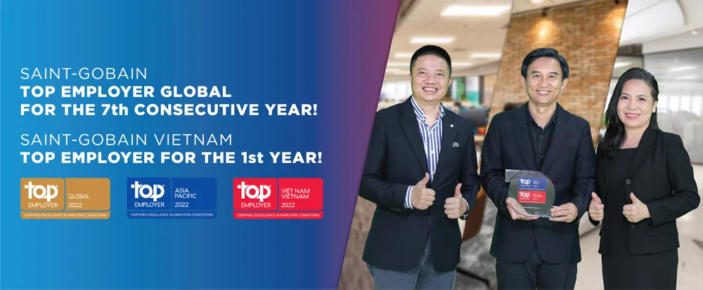 Saint-Gobain được vinh danh danh hiệu Global Top Employer năm thứ bảy liên tiếp