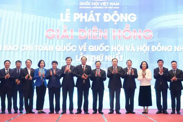 Các đại biểu tại lễ phát động. Ảnh: QUANG PHÚC Các đại biểu tại lễ phát động. Ảnh: QUANG PHÚC