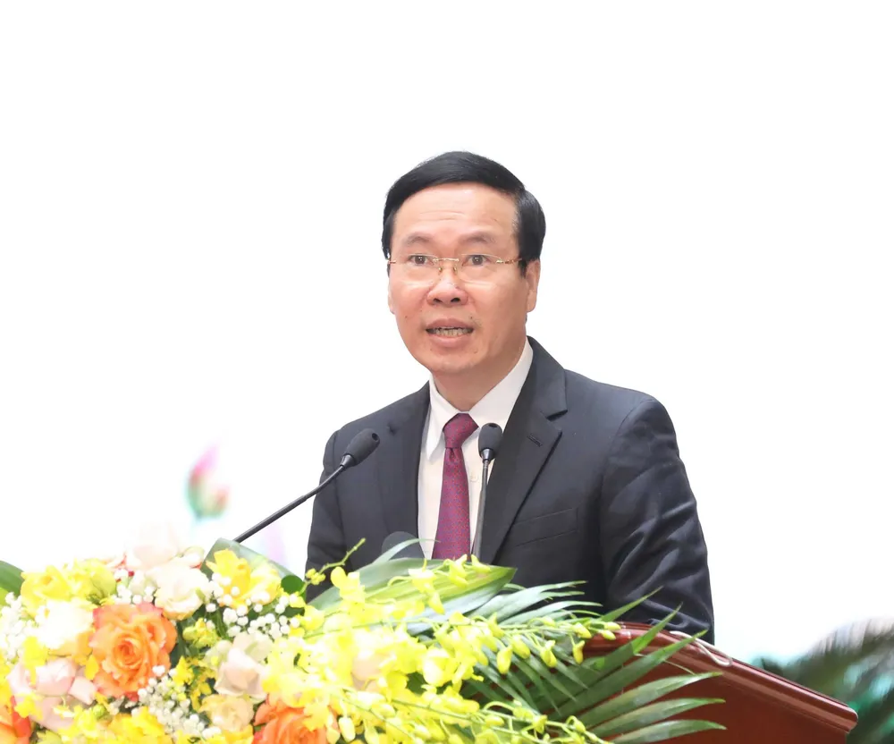 Thường trực Ban Bí thư Võ Văn Thưởng phát biểu chỉ đạo hội nghị. Ảnh: TTXVN Thường trực Ban Bí thư Võ Văn Thưởng phát biểu chỉ đạo hội nghị. Ảnh: TTXVN