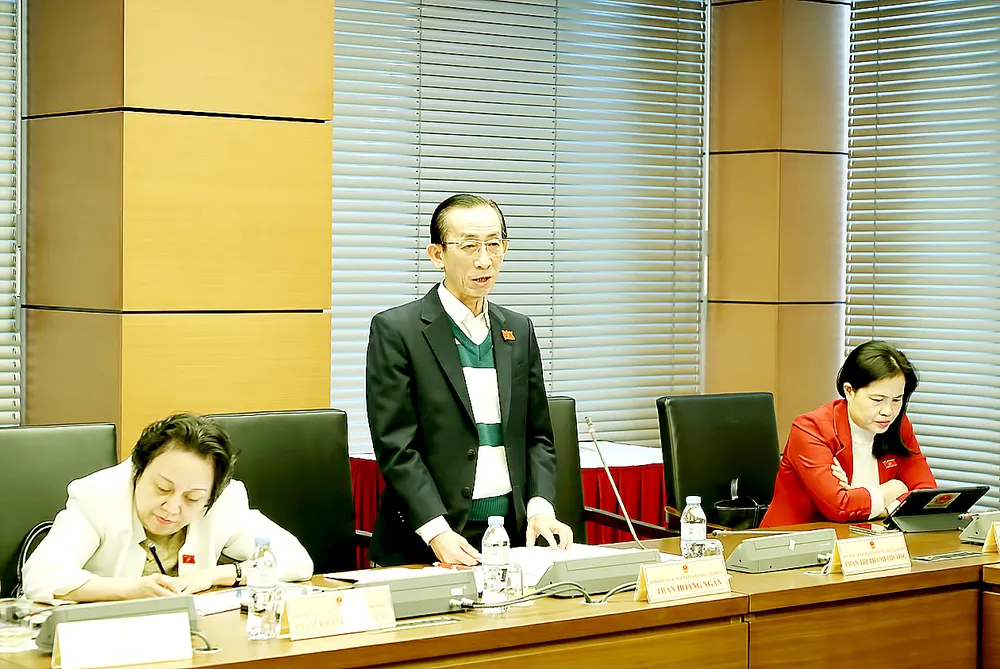 ĐB Trần Hoàng Ngân (TPHCM) phát biểu tại phiên thảo luận tổ. Ảnh: QUANG PHÚC ĐB Trần Hoàng Ngân (TPHCM) phát biểu tại phiên thảo luận tổ. Ảnh: QUANG PHÚC