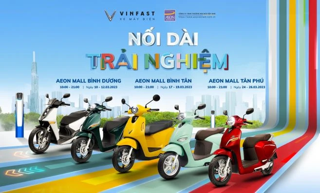 Cuối tuần “đi mall”, săn voucher mua xe máy điện VinFast