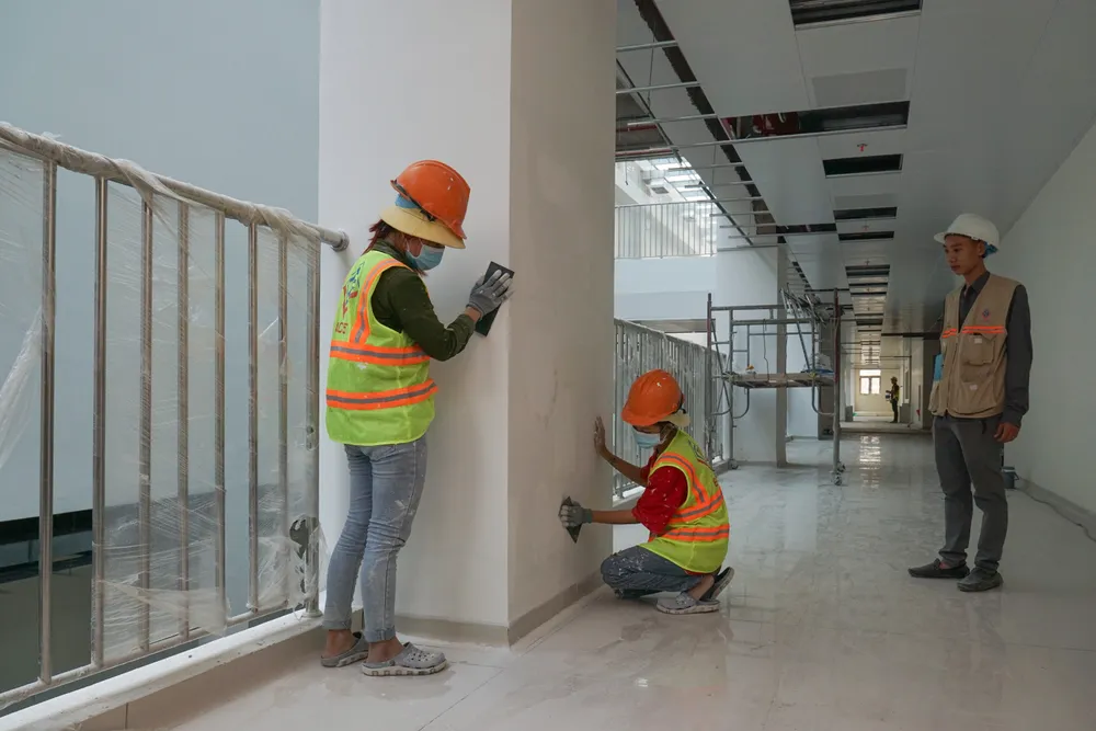 Dự án xây dựng Bệnh viện Hóc Môn, TPHCM, đang dần hoàn thiện. Ảnh: HOÀNG HÙNG Dự án xây dựng Bệnh viện Hóc Môn, TPHCM, đang dần hoàn thiện. Ảnh: HOÀNG HÙNG