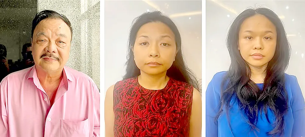 Từ trái qua phải: ông Trần Quí Thanh, bà Trần Uyên Phương và bà Trần Ngọc Bích