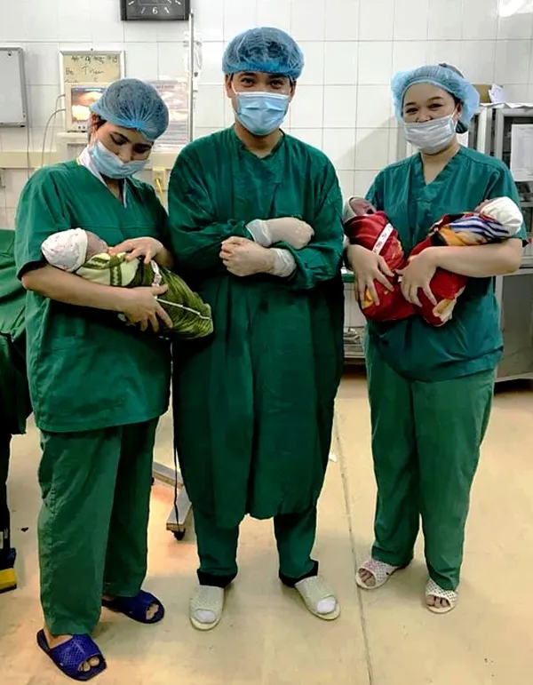 Thai phụ ở Tuyên Quang sinh 3 cùng trứng cực hiếm trên thế giới ảnh 1 Thai phụ ở Tuyên Quang sinh 3 cùng trứng cực hiếm trên thế giới ảnh 1
