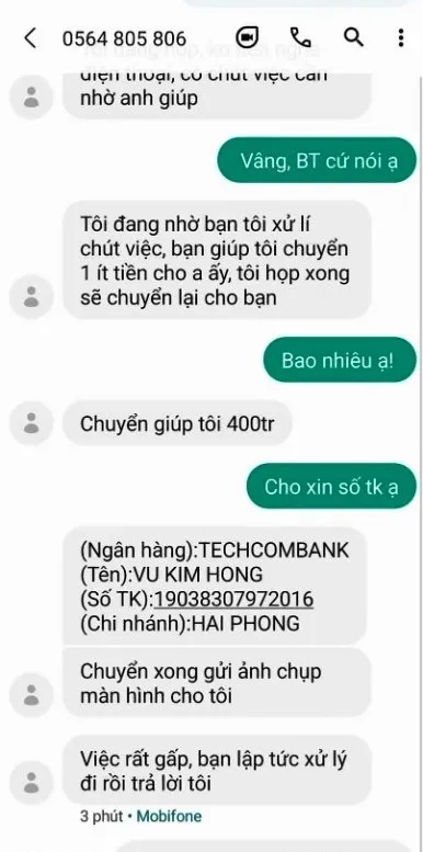 Điều tra làm rõ tin nhắn mạo danh Bí thư Hải Phòng để vay tiền ảnh 1 Điều tra làm rõ tin nhắn mạo danh Bí thư Hải Phòng để vay tiền ảnh 1