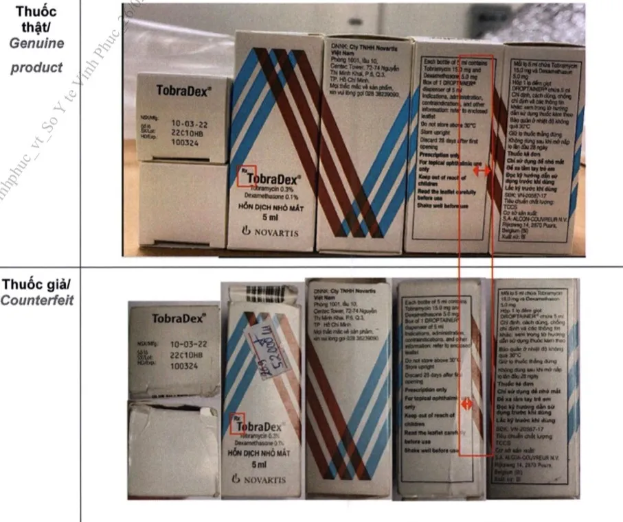 Thuốc nhỏ mắt TobraDex giả và thật Thuốc nhỏ mắt TobraDex giả và thật