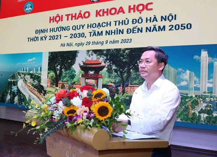 Phó Chủ tịch UBND TP Hà Nội Hà Minh Hải phát biểu tại hội thảo Phó Chủ tịch UBND TP Hà Nội Hà Minh Hải phát biểu tại hội thảo