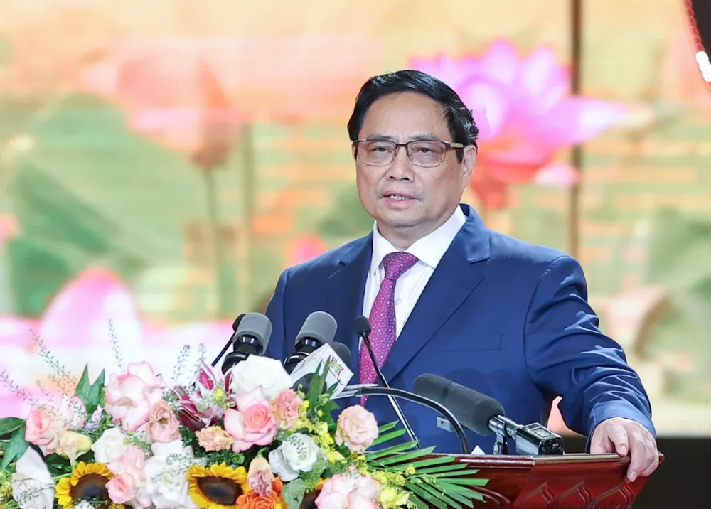 Thủ tướng Chính phủ Phạm Minh Chính phát biểu tại chương trình. Ảnh: VIẾT CHUNG