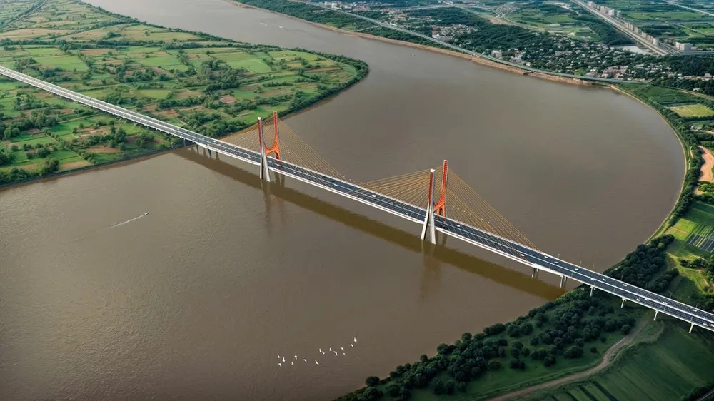 Simulationsbild der Ngoc-Hoi-Brücke, die 2028 fertiggestellt werden soll 444.jpg