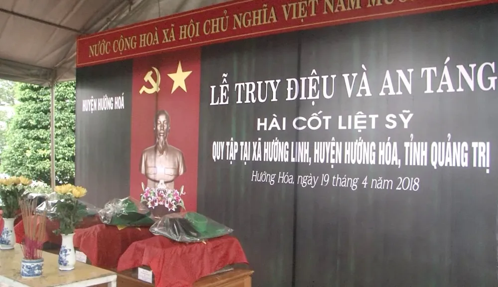 Quân khu 4 an táng 9 hài cốt liệt sĩ ảnh 1 Quân khu 4 an táng 9 hài cốt liệt sĩ ảnh 1