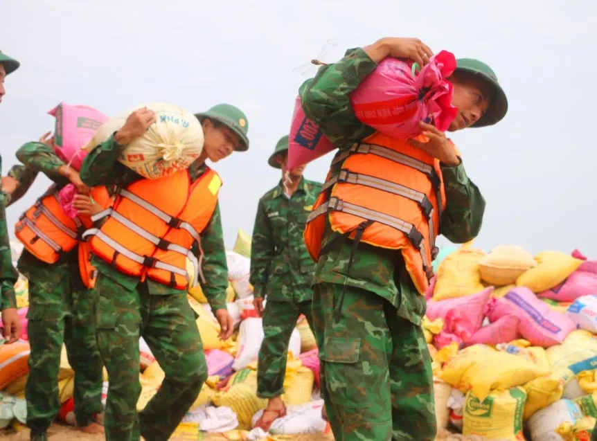 Hàng trăm người ứng cứu rừng dương bị sóng đánh bật gốc ảnh 3