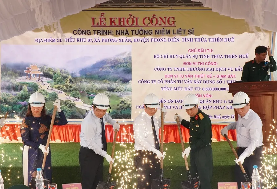 Khởi công xây dựng công trình Nhà tưởng niệm liệt sĩ tại Tiểu khu 67 Khởi công xây dựng công trình Nhà tưởng niệm liệt sĩ tại Tiểu khu 67