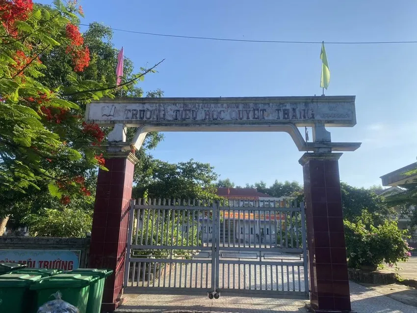 Trường Tiểu học Quyết Thắng, nơi bà Huyền từng làm hiệu trưởng