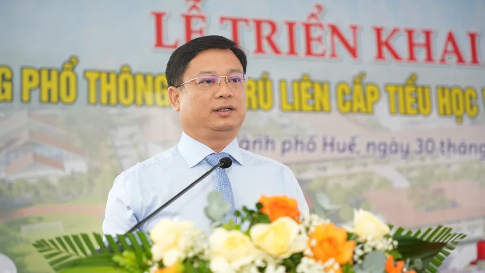 Ông Nguyễn Thanh Bình, Phó Chủ tịch Thường trực UBND TP Huế phát biểu tại lễ triển khai dự án IMG_20250830_123550.jpg