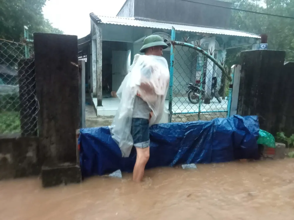 Mưa lớn gây ngập lụt cục bộ tại xã Phú Lộc, TP Huế