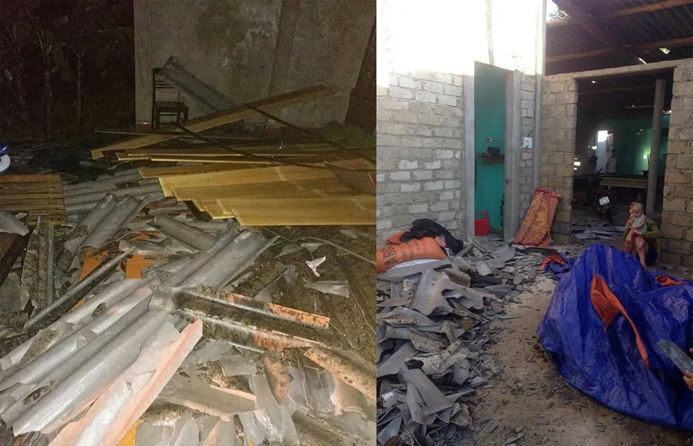 Hàng trăm nhà bị tốc mái, hư hỏng do lốc xoáy, 1 người tử vong do bị sét đánh ảnh 4
