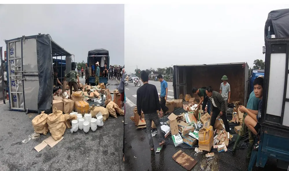 Tai nạn giao thông liên hoàn trên quốc lộ 1A ở Hà Tĩnh ảnh 4