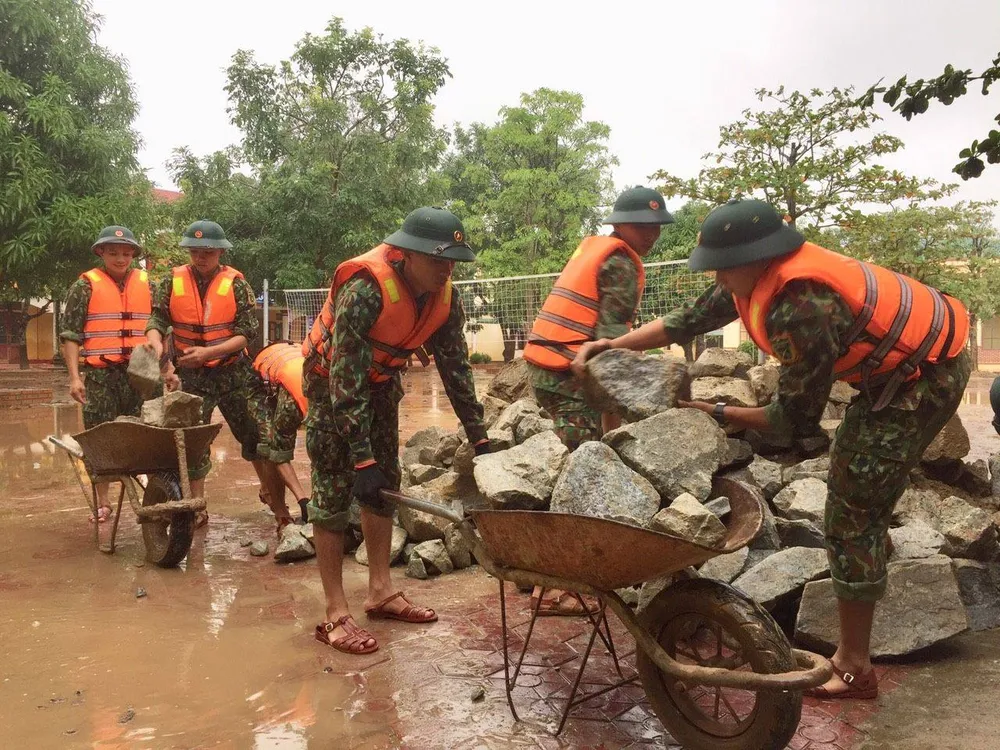  Huy động lực lượng kịp thời gia cố sạt lở bờ sông ở Hà Tĩnh ảnh 6