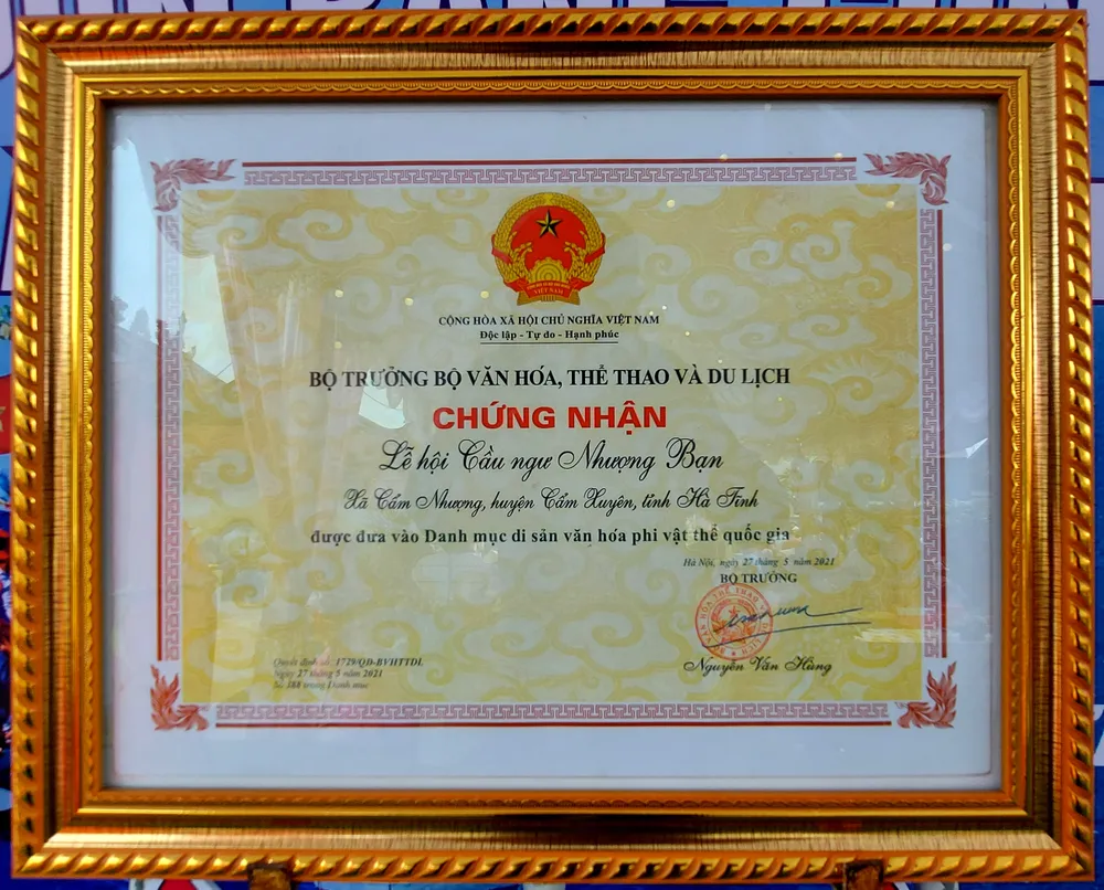 Lễ hội cầu ngư Nhượng Bạn được công nhận là Di sản văn hóa phi vật thể quốc gia ảnh 2