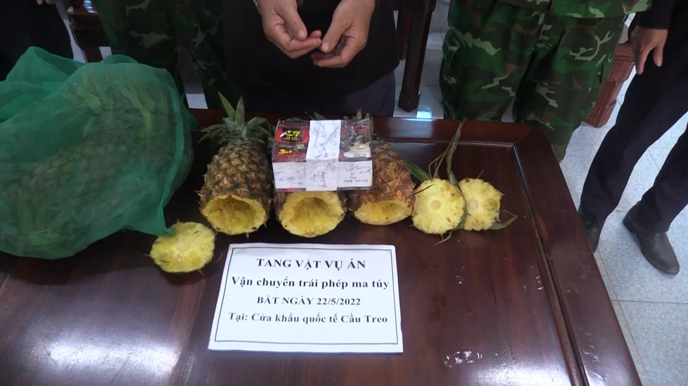 Bắt đối tượng giấu ma túy trong quả dứa vận chuyển qua biên giới ảnh 3 Bắt đối tượng giấu ma túy trong quả dứa vận chuyển qua biên giới ảnh 3