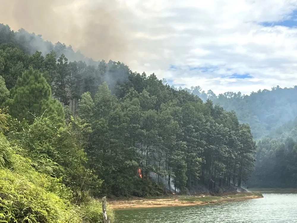 Khu vực xảy ra đám cháy Khu vực xảy ra đám cháy