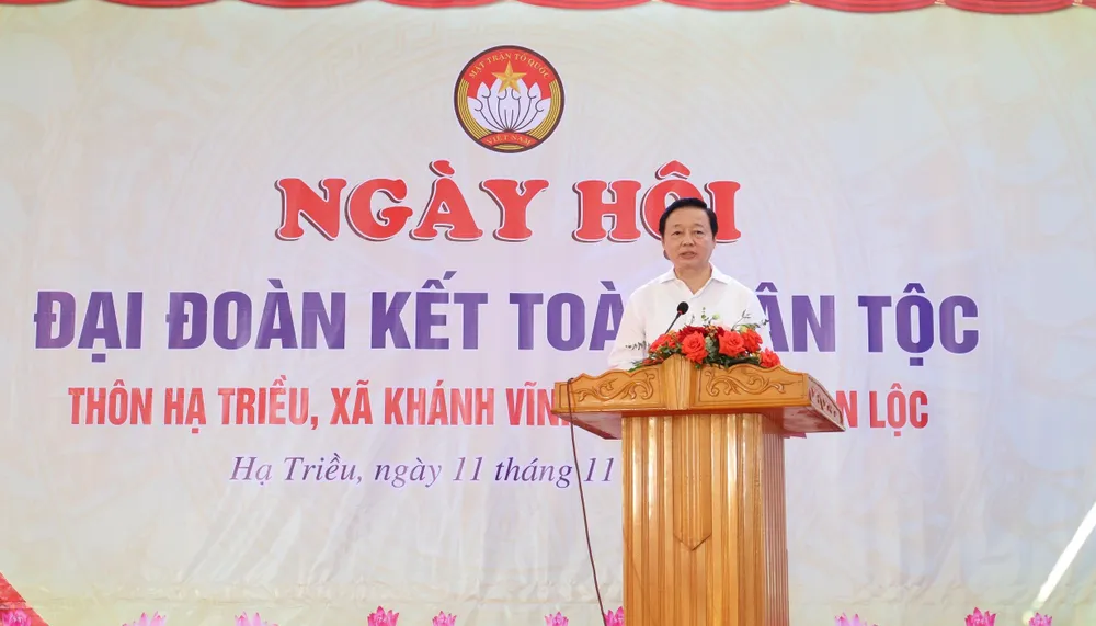 Phó Thủ tướng Chính phủ Trần Hồng Hà phát biểu tại Ngày hội Đại đoàn kết Phó Thủ tướng Chính phủ Trần Hồng Hà phát biểu tại Ngày hội Đại đoàn kết