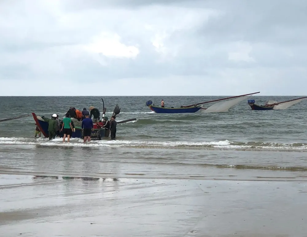 Ngư dân xã Kỳ Phú ra khơi đánh bắt trúng cá hố và cá đù biển Ngư dân xã Kỳ Phú ra khơi đánh bắt trúng cá hố và cá đù biển