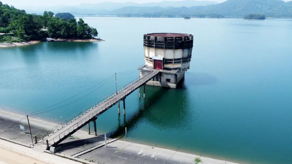 Một góc hồ Kẻ Gỗ ở tỉnh Hà Tĩnh 