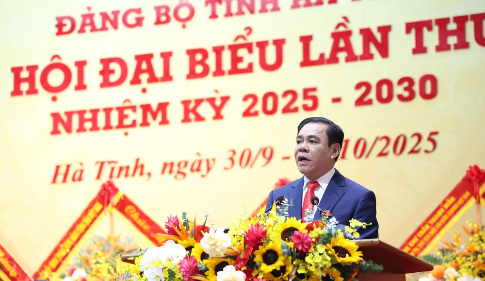 Đồng chí Võ Trọng Hải, Phó Bí thư Tỉnh ủy, Chủ tịch UBND tỉnh Hà Tĩnh, phát biểu tại đại hội IMG_7761.JPG