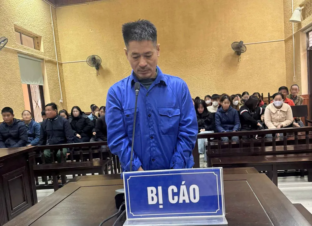 Bị cáo Trần Hữu Xuyến tại phiên tòa xét xử 