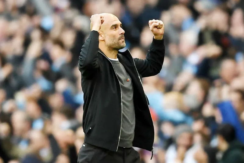 Những màn ăn mừng phấn khích của Pep Guardiola đang đến nhiều hơn. Ảnh: Getty Images