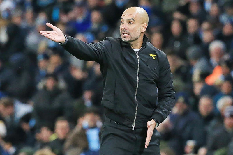 HLV Pep Guardiola vẫn thận trọng khi bàn về cơ hội vô địch. Ảnh: Getty Images