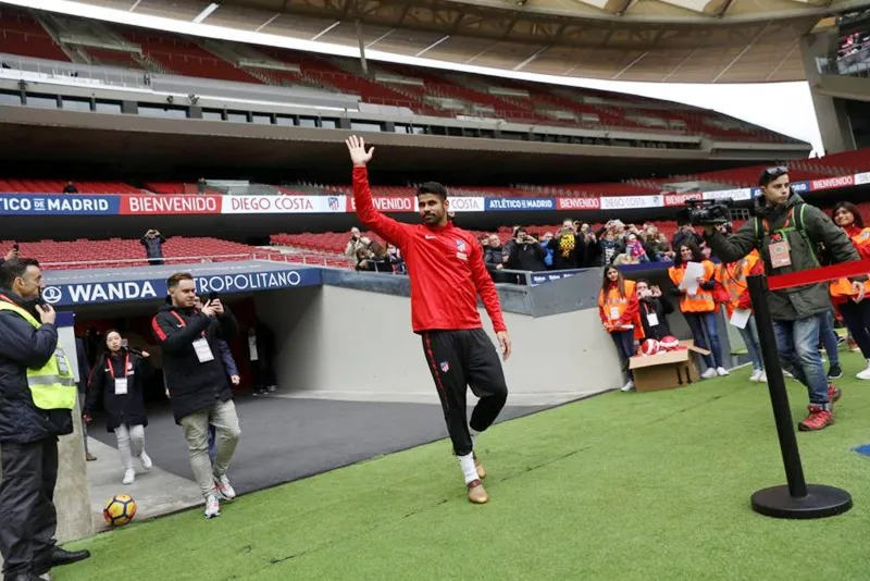 Costa ra mắt Atletico. Ảnh: Getty Images