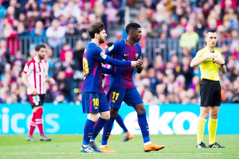 Messi có thực sự yêu cầu Barca bán Dembele? Ảnh: Getty Images