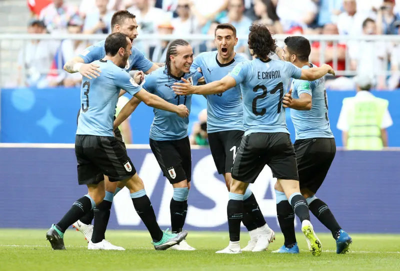 Uruguay bất ngờ có được chiến thắng quá dễ dàng. Ảnh: Getty Images