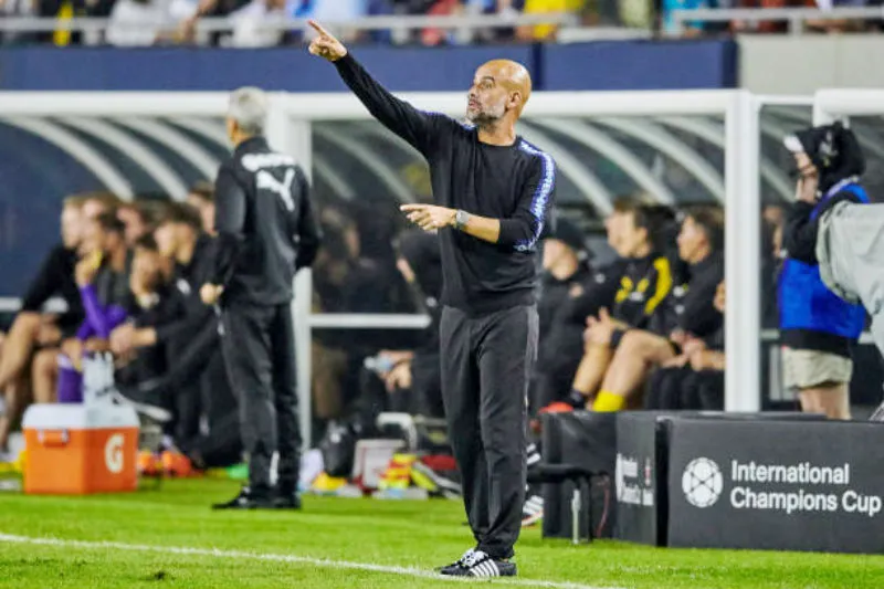 Pep Guardiola và Man.City tại giải giao hữu International Champions Cup. Ảnh: Getty Images