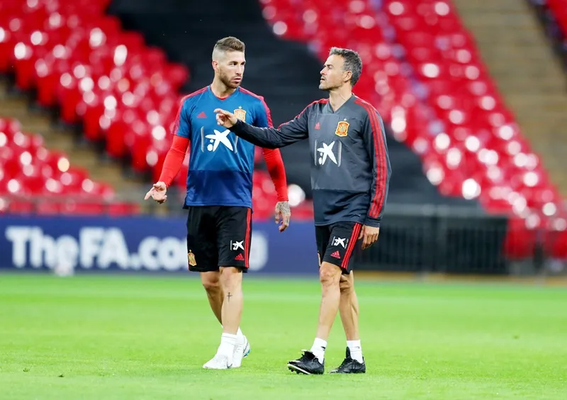 Ramos bác bỏ mối quan hệ không đẹp với Enrique. Ảnh Getty Images.