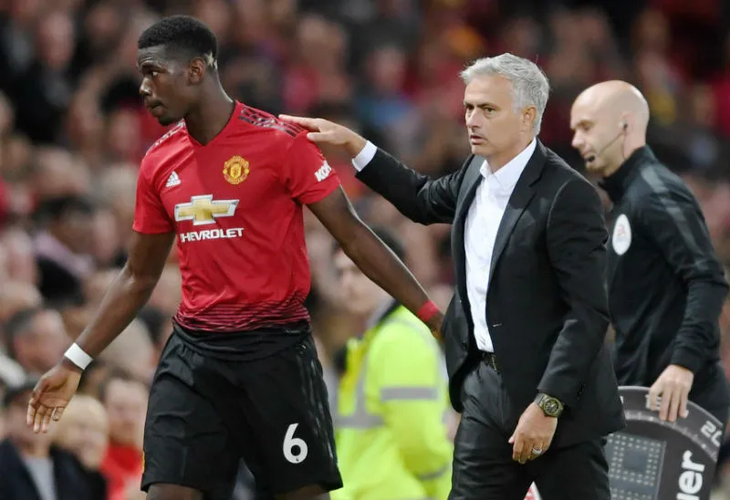 Mối quan hệ Paul Pogba và HLV Jose Mourinho đã thật sự đổ vỡ. Ảnh: Getty Images