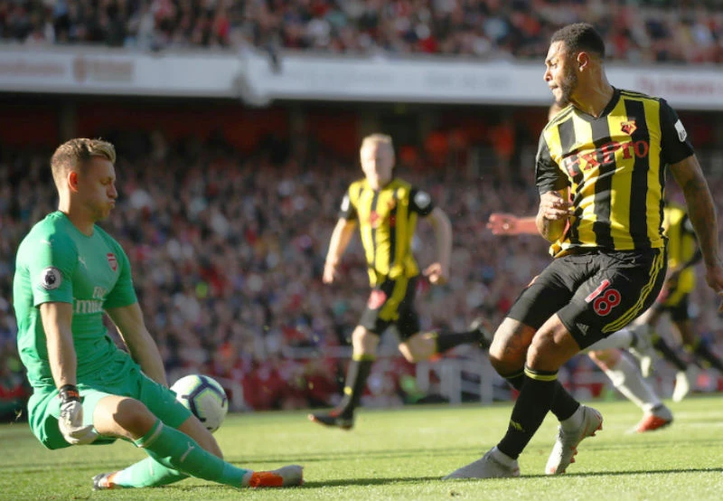 Bernd Leno đã có những pha cản phá tốt trong lần ra mắt Premier League. Ảnh: Getty Images 