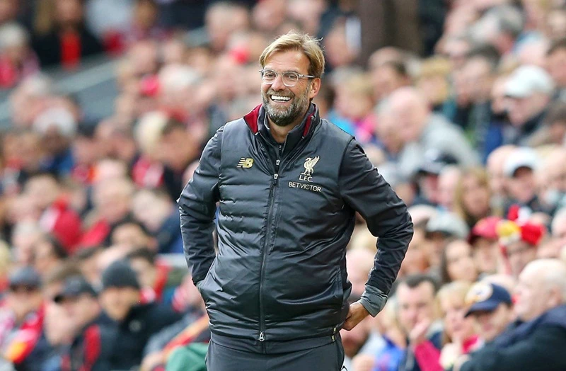 HLV Jurgen Klopp đang hạnh phúc khi chứng kiến Liverpool phát triển. Ảnh: Getty Images 