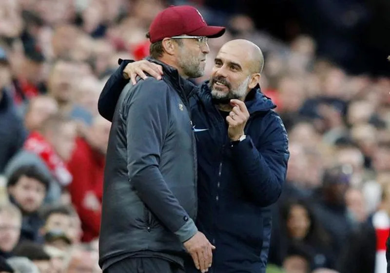 Pep Guardiola (phải) liệu sẽ tìm ra giải pháp để thay đổi kết quả trước Jurgen Klopp? Ảnh: Getty Images