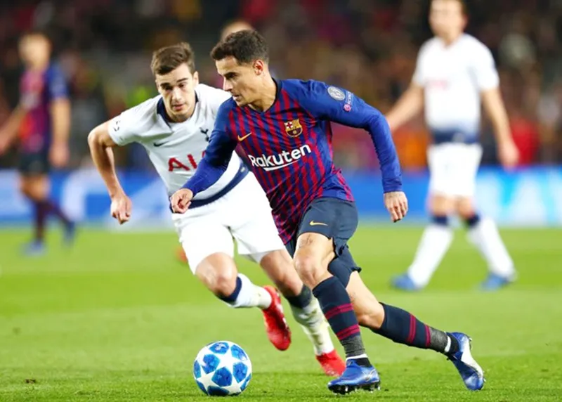 Philippe Coutinho khi cùng Barca trở lại Anh đối đầu Tottenham tại vòng bảng Champions League mùa này. Ảnh: Getty Images