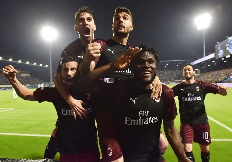 Niềm vui chiến thắng của AC Milan đã không trọn vẹn. Ảnh: Getty Images