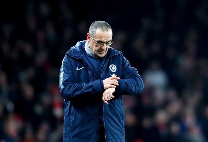 Thời điểm HLV Maurizio Sarri nói lời chia tay Chelsea xem ra đã đến rất gần. Ảnh: Getty Images