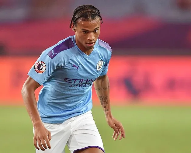 Leroy Sane ra sân ở trận giao hữu đầu tiên của Man.City. Ảnh: Getty Images