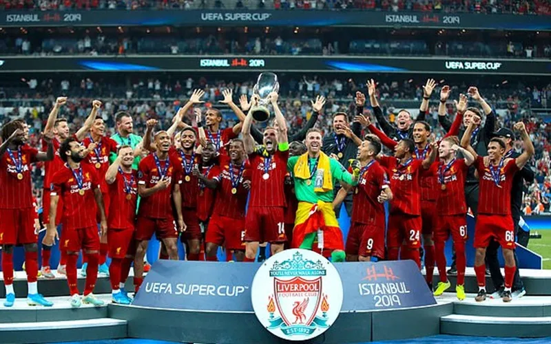 Liverpool thắng Siêu cúp châu Âu thứ 4 trong lịch sử. Ảnh: Getty Images 