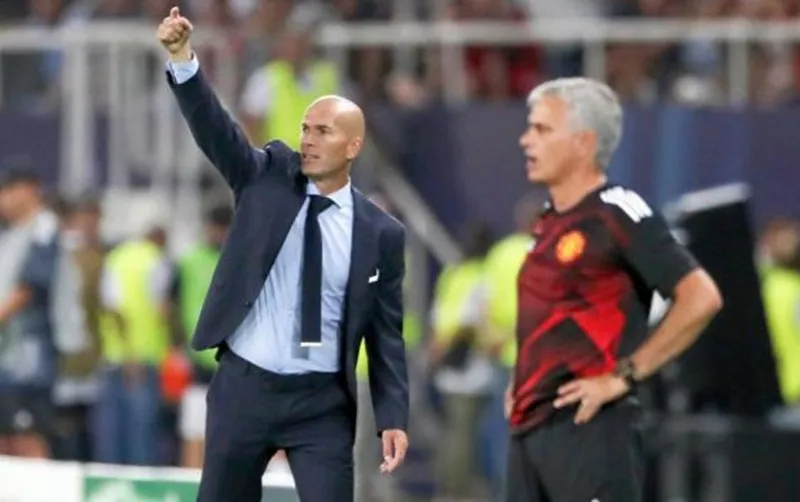 Jose Mourinho từ chối thảo luận vấn đề của Zinedine Zidane. Ảnh: Getty Images