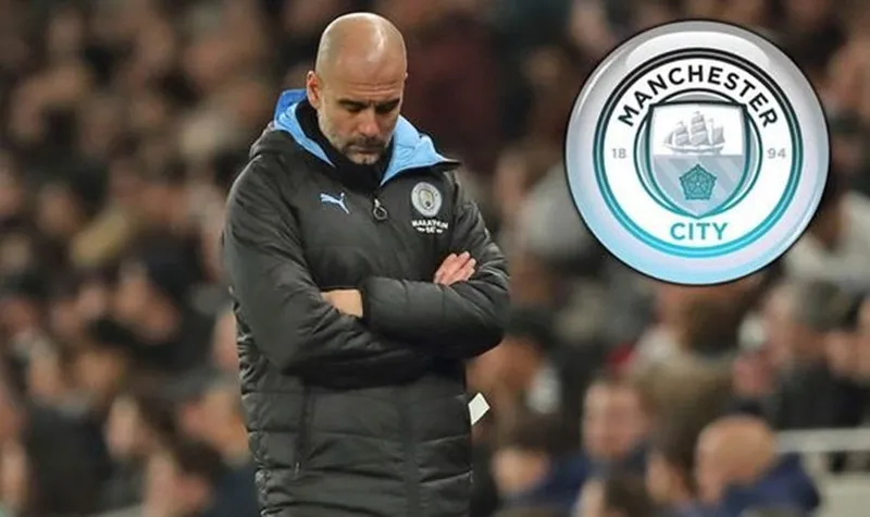 HLV Pep Guardiola và Man.City đang phải trải qua quãng thời gian nặng nề. Ảnh: Daily Express
