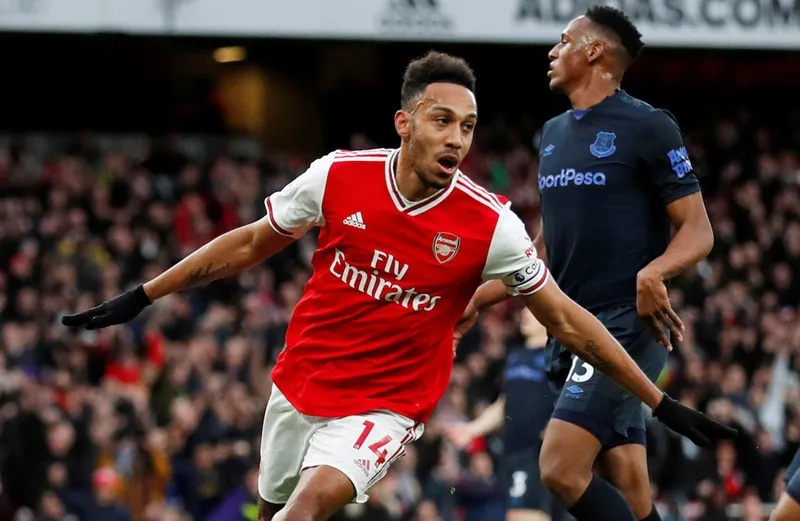 Pierre-Emerick Aubameyang tiếp tục là điểm sáng duy nhất của Arsenal. Ảnh: Getty Images